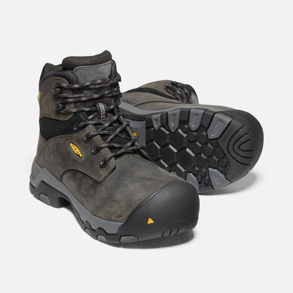 Botte de Travail Keen Femme Noir | Helena 6\" Waterproof (Composite Toe) | YIOME-0289